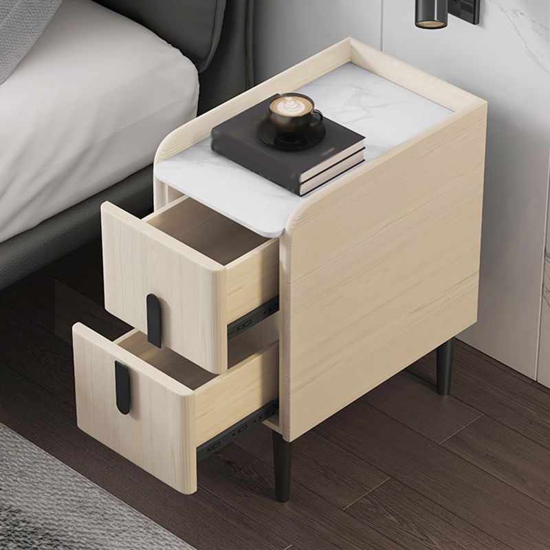 Rectangular Coffee Table with 4 Legs Base Design Rock Slate Top Metal Cocktail Table