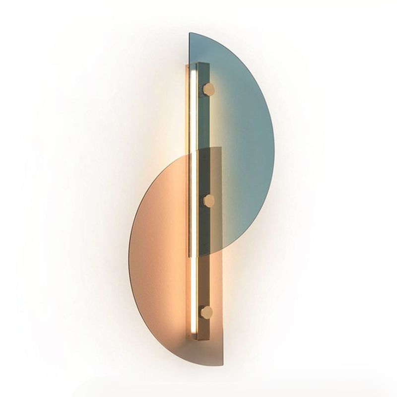 Moderne Wandmontaglampen mit bogenförmiger Glaswandleuchten für Schlafzimmer