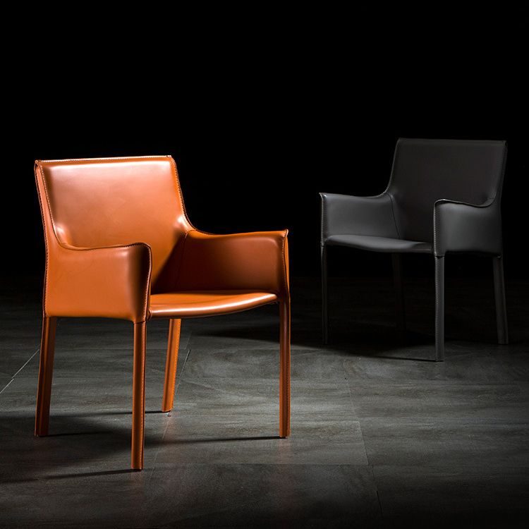 Upholstered Dining Chairs Faux Leather Kitchen Dining Arm Chair