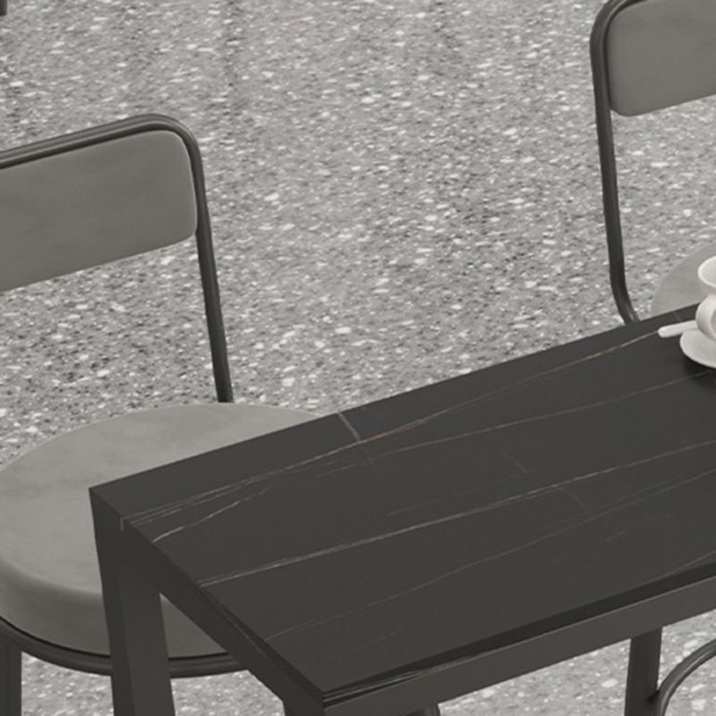 Rectangular Bar-height Table Metal Base Bistro Pub Table for Patio Use