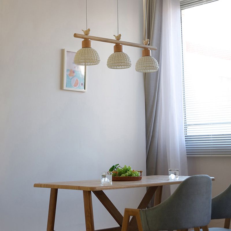 Ombre de bol de style moderne suspendu 3 pendentif léger pour salle à manger