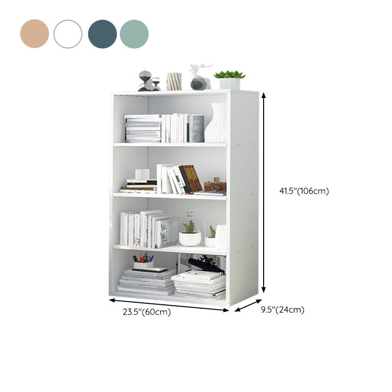 Closed Back Engineered Wood Shelf Bookcase Floor Contemporary Bookshelf with Shelves