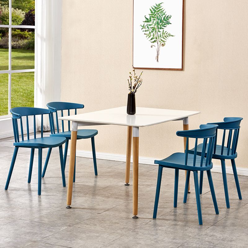 Rectangular Dining Table Modern Wood Tabletop for Living Room