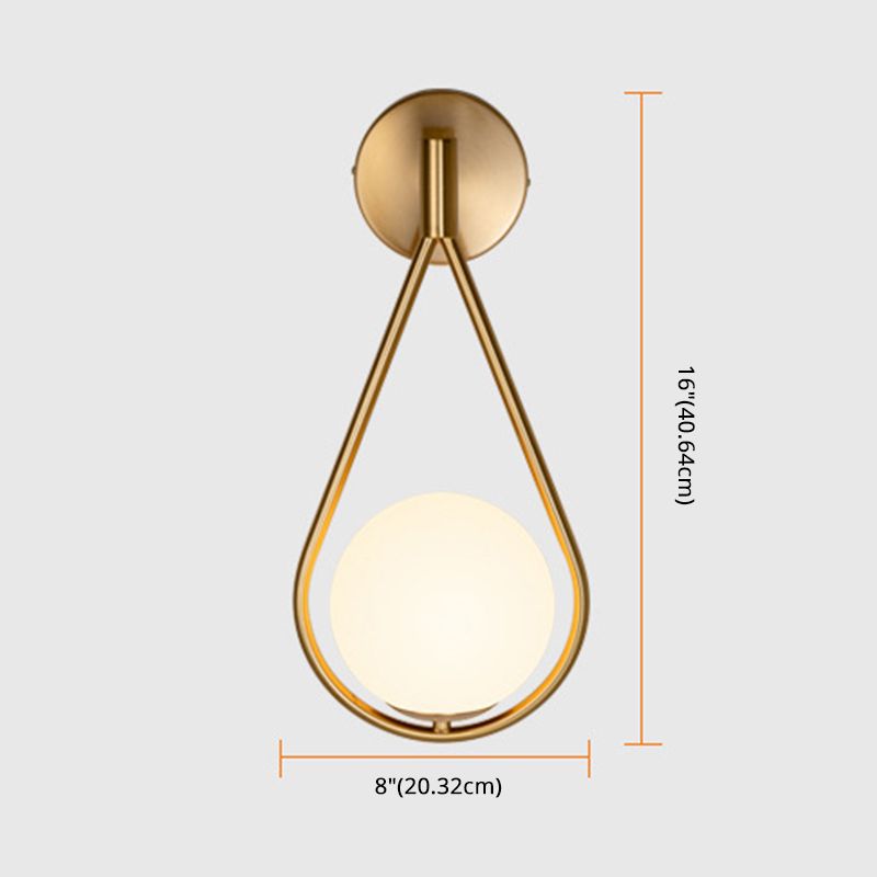 Modern Minimalist Style Global Wall Lighting Fixtures Glass 1 Light Sconce Light for Living Room