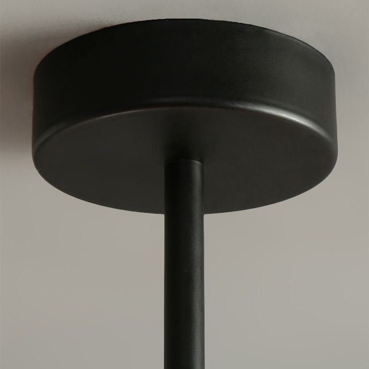 Accesorios de iluminación de lámpara posmoderna de vidrio lámpara de araña colgante negra y dorada