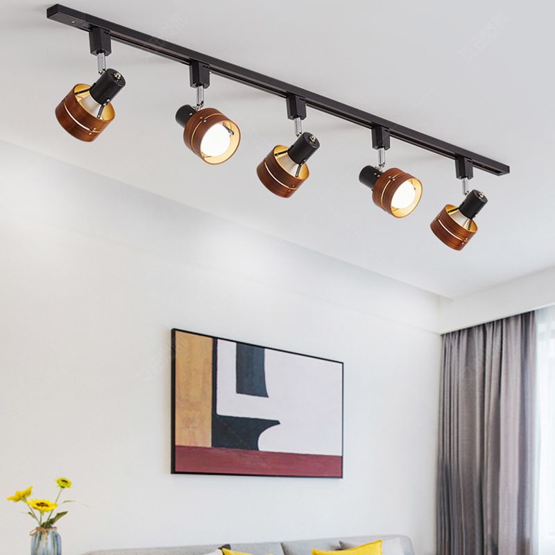 Cylinder Ceiling Flush Mount Contemporary Style Metal Ceiling Mount Light Fixture