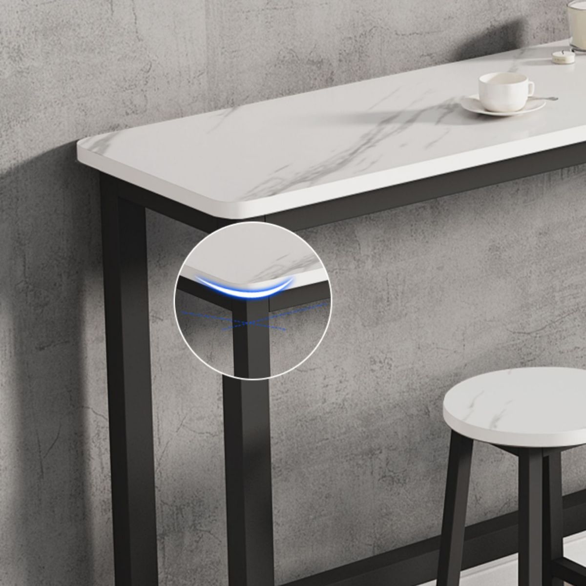 Modern Rectangle Wood Counter Table 2/3/4/5 Pieces Bar Table Set for Cafe