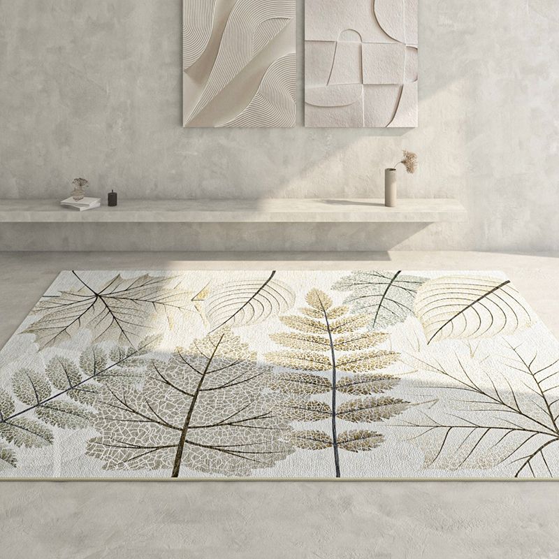 Beige moderne binnenvleed tapijten polyester vlinderdapperig wasbaar vloerkleed voor woningdecoratie