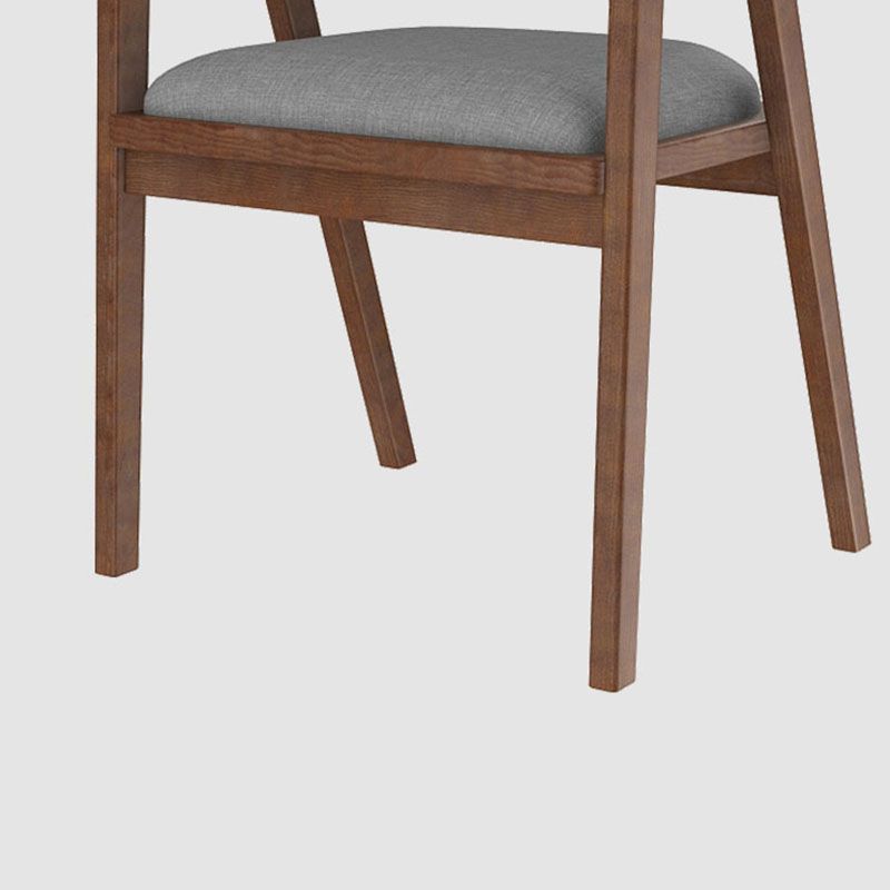 Silla de comedor de estilo tradicional, silla de comedor con brazo de cocina y patas de madera