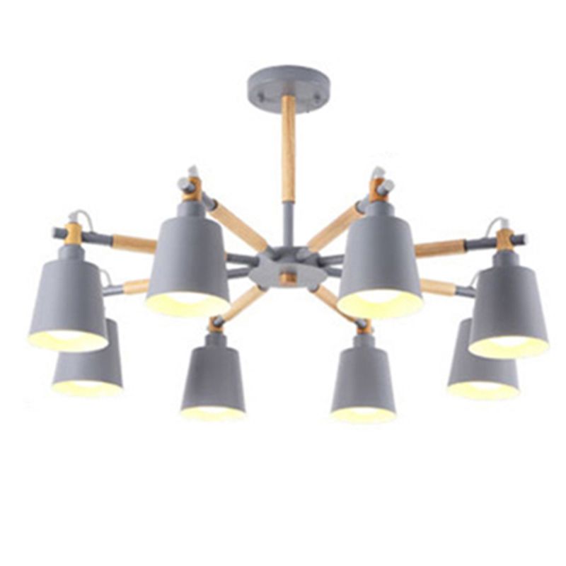 Wrought Iron Sputnik Pendant Light in Modern Simplicity Macaron Ceiling Light for Living Room