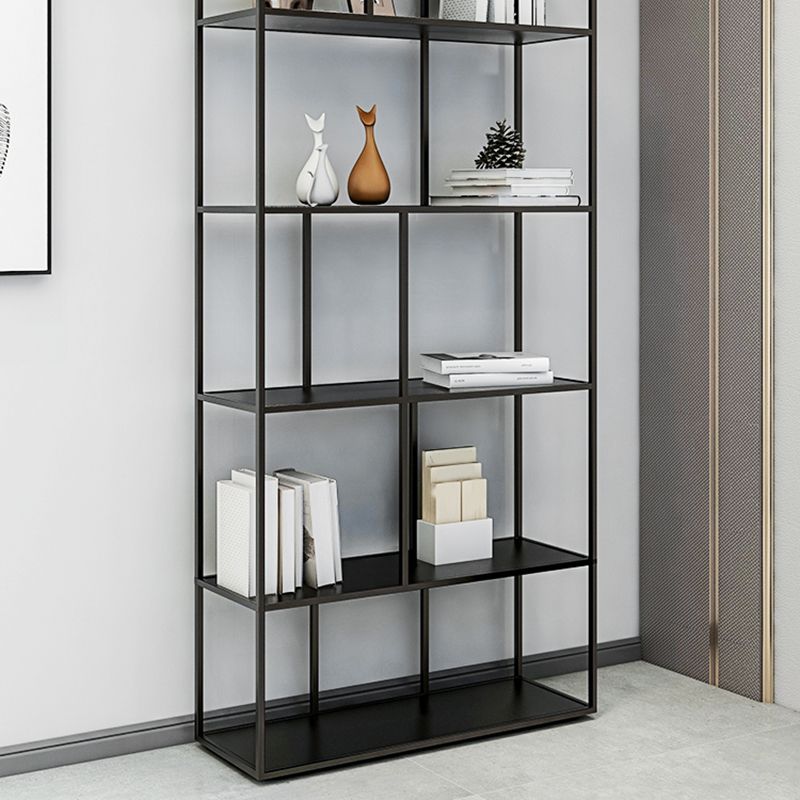 Metal Industrial Etagere Bookshelf Iron Iron Open Vertical Bookshelf for Office