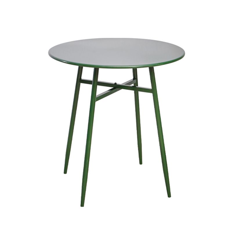Metal Green Industrial End Table Water Resistant Iron Side Table