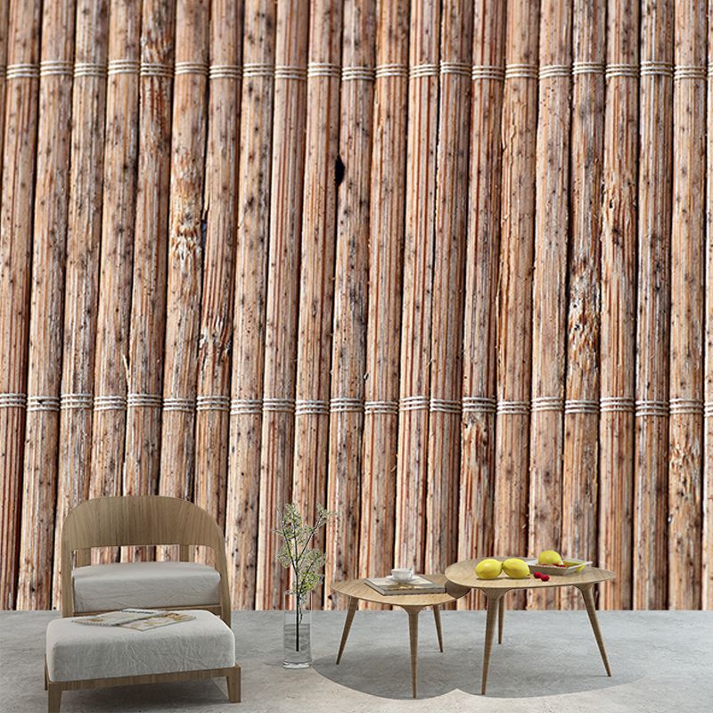 3D Mural Mildew Resistant Wood Grain Mural Industrial Style Decorative Bedrom Mural