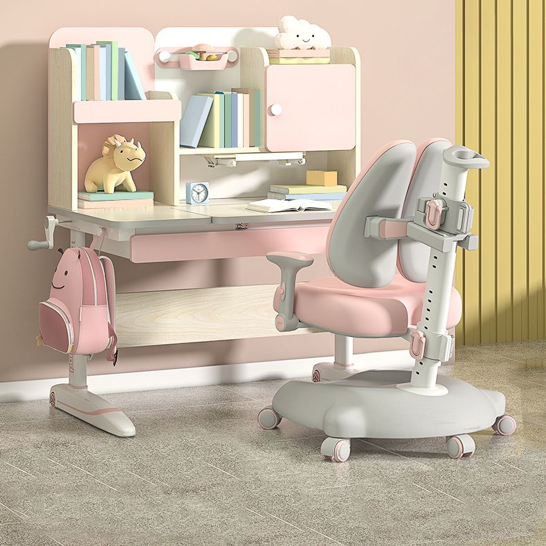 Contemporary Children's Desk with Shelves Desk and Chair Set