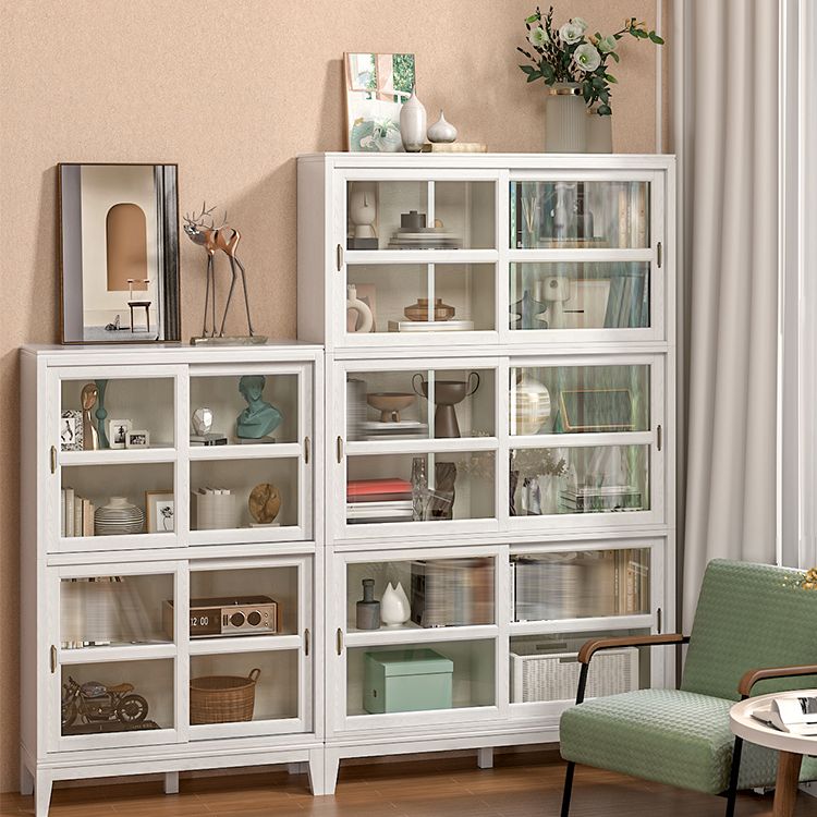 Contemporary Style Bookshelf with Door Bookcase for Home Office Study Room