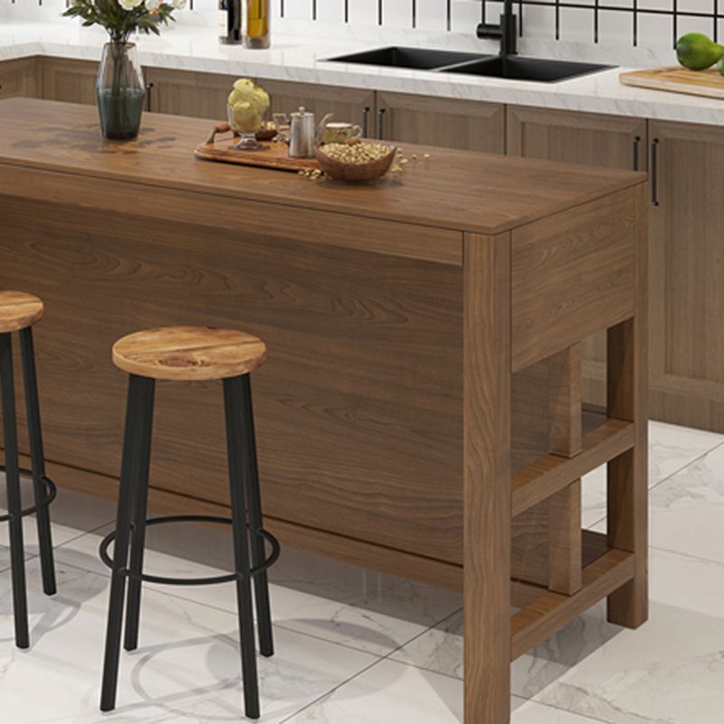 Modern Pine Solid Wood Rectangle Island Table for Kitchen Dining Room