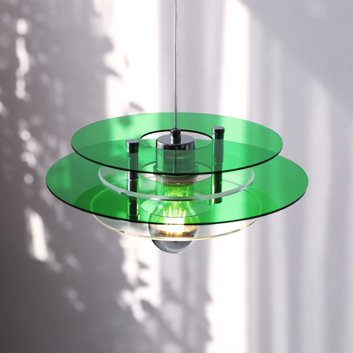 Nordic Style Macaron Pendant Light 1 Light Metal Acrylic Hanging Light for Bedside