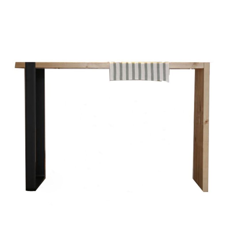 Luxury Rectangle Solid Wood Bar Table Set 1/2/3 Pieces Counter Table with Stools