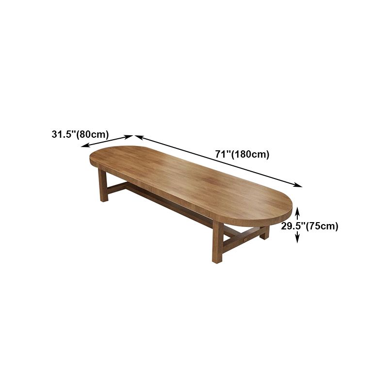 Modern Oval Desk Conference Table Office Wooden Writing Desk without Chair