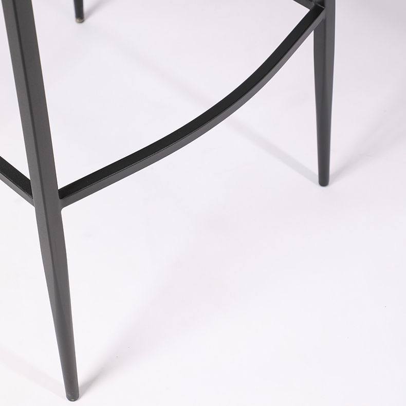 Modern Leather Bar Stool Backrest 4 Legs Counter Stool for Bristol