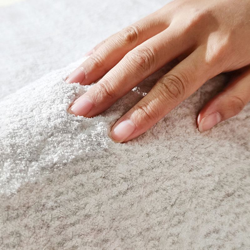 Orange Living Room Area Carpet Geometric Pattern Modern Area Rug Polyester Stain Resistant Rug