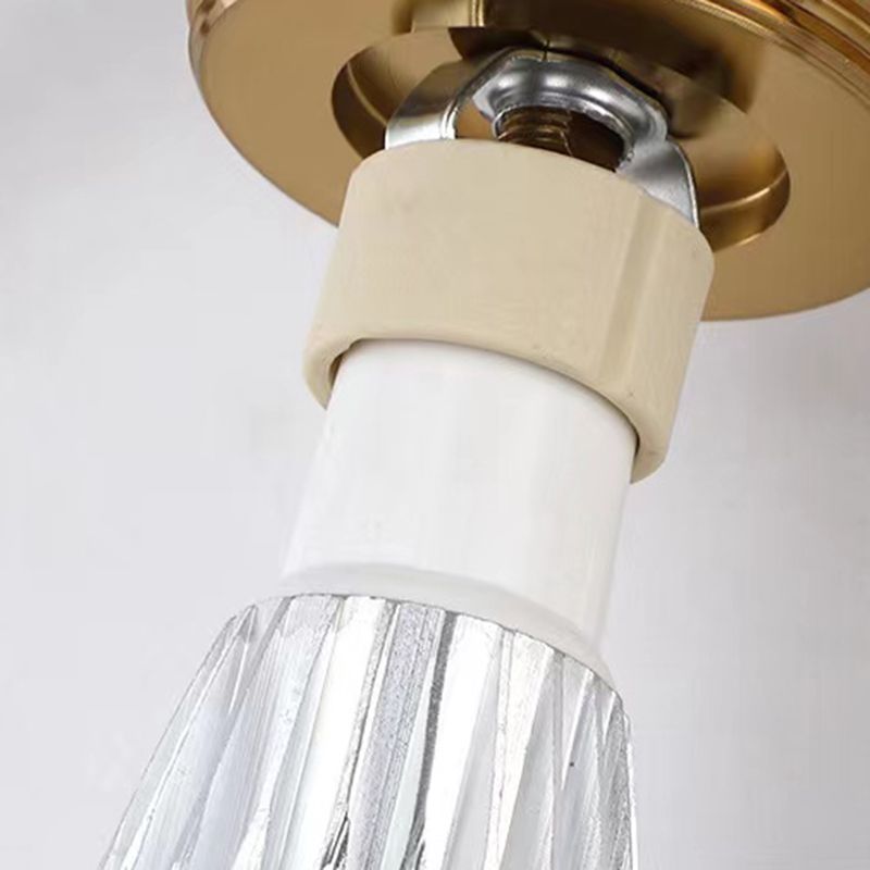 Black/Golden Single Modern Wall Mounted Sconce Metallic Wall Light