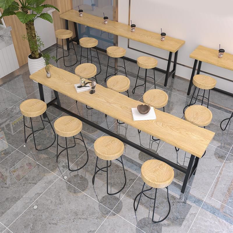 Contemporary Bar Height Pub Table Solid Wood Counter Height Table