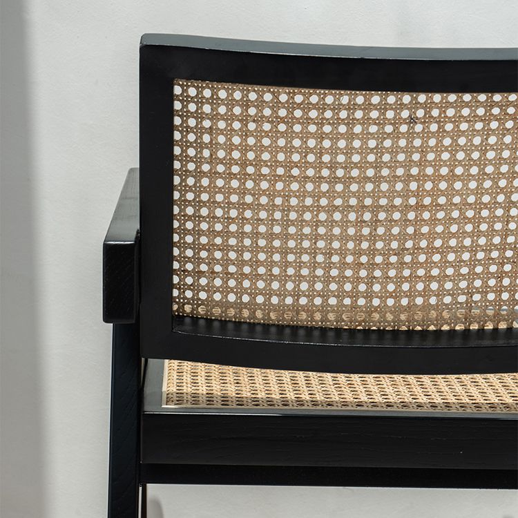 Sillas de comedor de estilo tradicional, silla con respaldo abierto y brazo de cocina con patas de madera