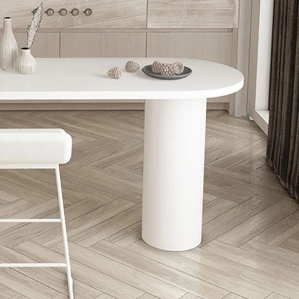 Mesa de comedor de forma libre de madera maciza mesa de madera de pino contemporánea para comedor