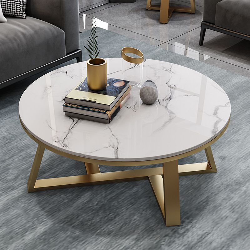 Slate Round Coffee Table Minimalist Round Coffee Table for Living Room