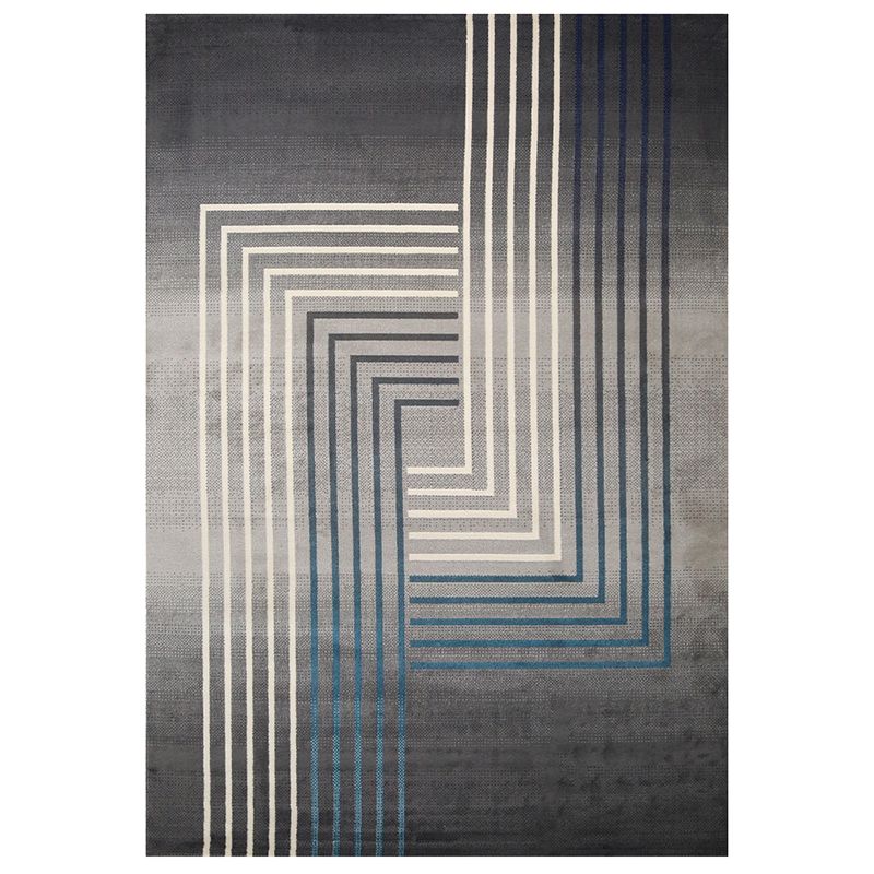 Scandianvian Living Room Rug Multi Color Geo Printed Area Carpet Synthetics Non-Slip Backing Stain-Resistant Rug