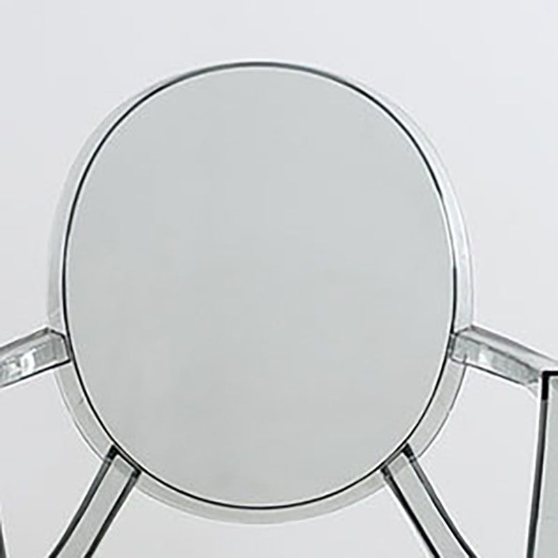 Plastic Dining Chair Scandinavian Arm Open Back Side Chairs for Home