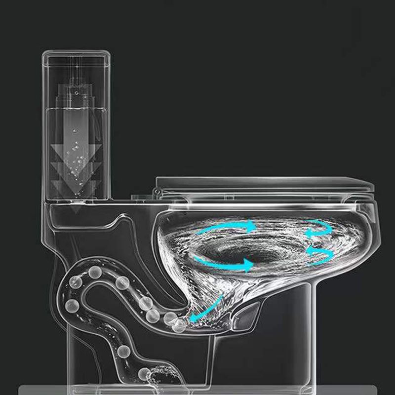 Contemporary All-In-One Flush Toilet Floor Mount Urine Toilet with Seat for Washroom