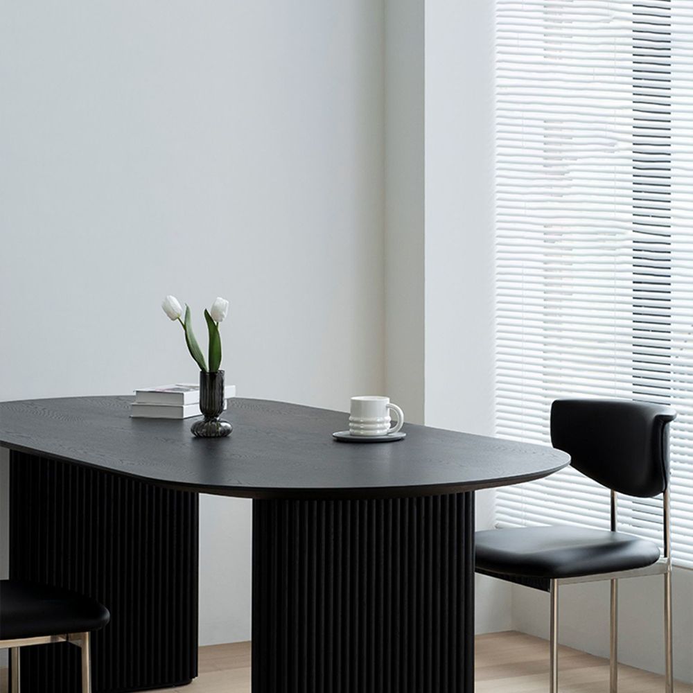 Modern Oval Dining Table Solid Wood Dinner Table for Dining Room
