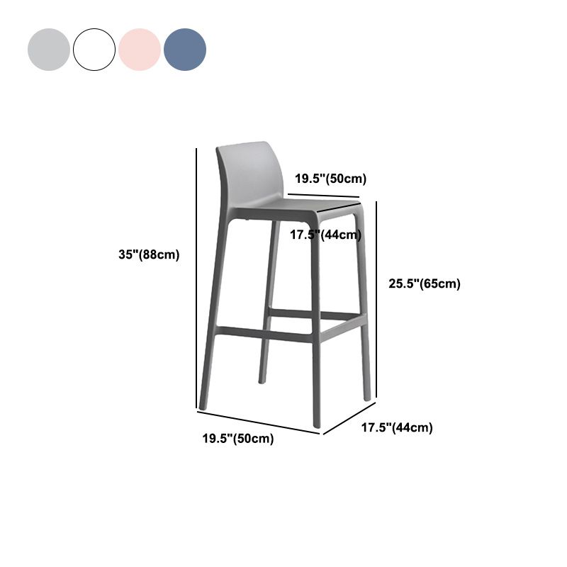 Modern Bar-stool Plastic Counter Bar Stool with Plastic Legs for Restaurant