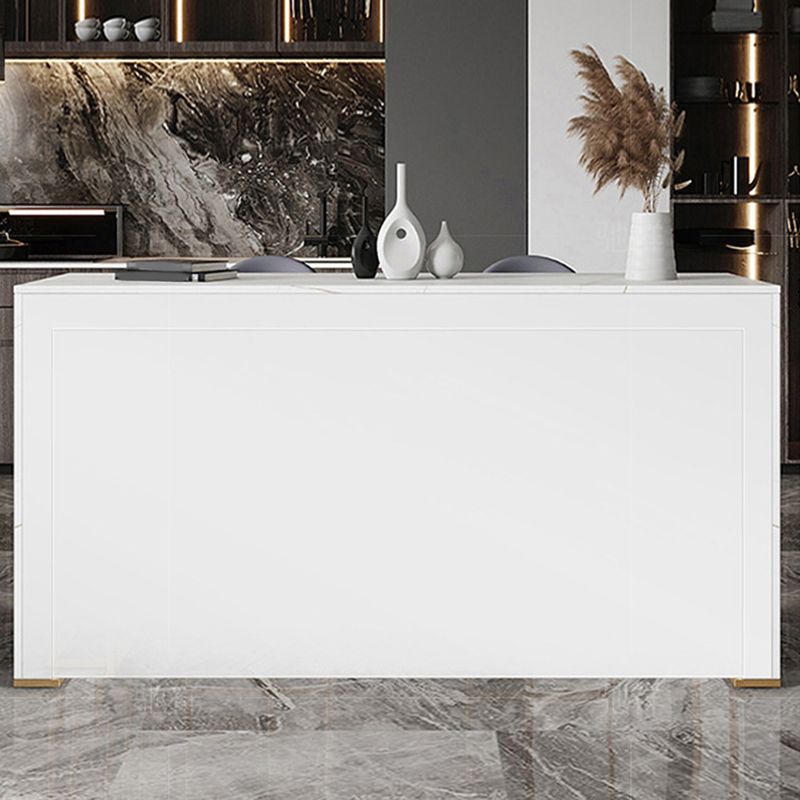 Modern Bistro Bar Table Rectangle Sintered Stone Bar Table for Living Room