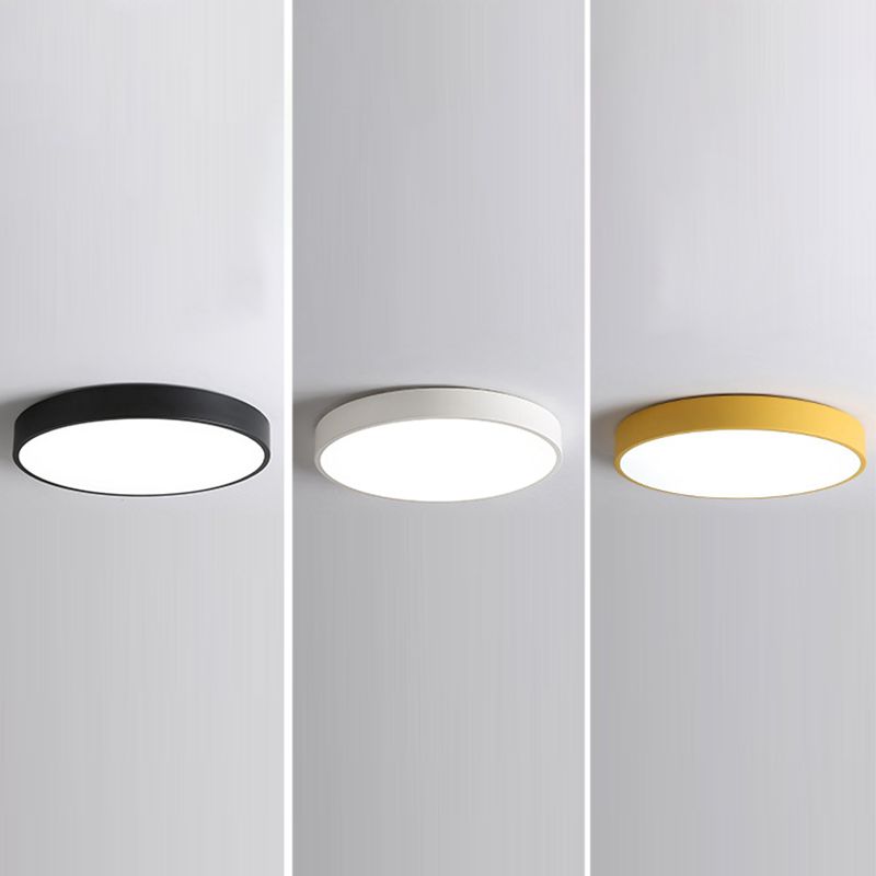 Thin Round Led Flush Mount Ceiling Light Modern Minimalist Macaron Style Aisle Balcony Bedroom Study Lamps