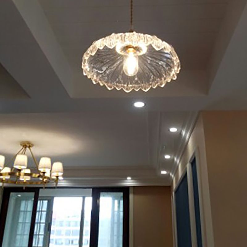 Single Head Glass Hanging Light Modern Pendant Lighting for Living Room Dinning Room