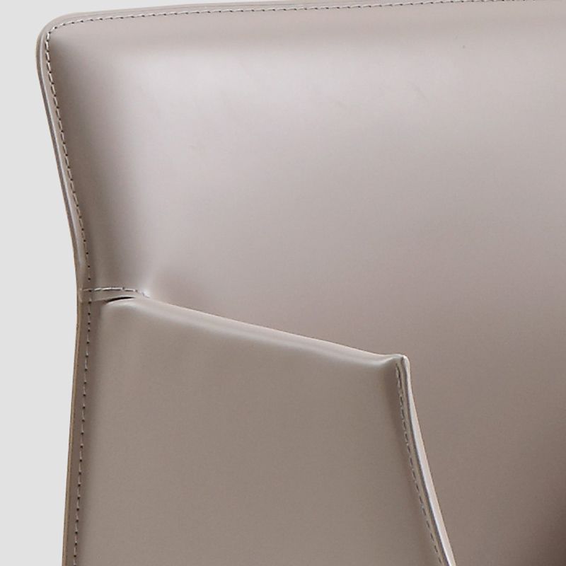 Contemporary Arm Dining Chairs Faux Leather Low Back Side Chair