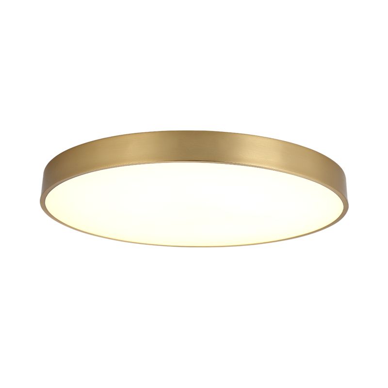 Geometry Shape LED Ceiling Lamp Modern Copper Flush Mount for Balcony