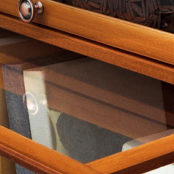 Contemporary Style Wood Bookcase Closed Back Bookshelf with Door for Home