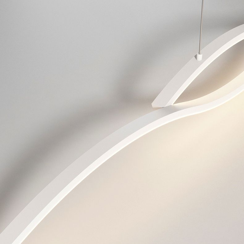 2-Light Modern Island Lighting Black/White LED Ceiling Light for Bedroom