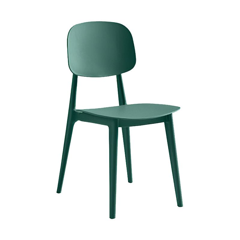 Contemporary Style Dining Chair Armless Dining Chairs with Plastic Legs for Kitchen