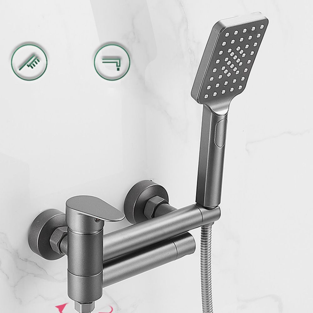 Wall Mounted Metal Tub Filler Low Arc Single Handle Tub Faucet Trim