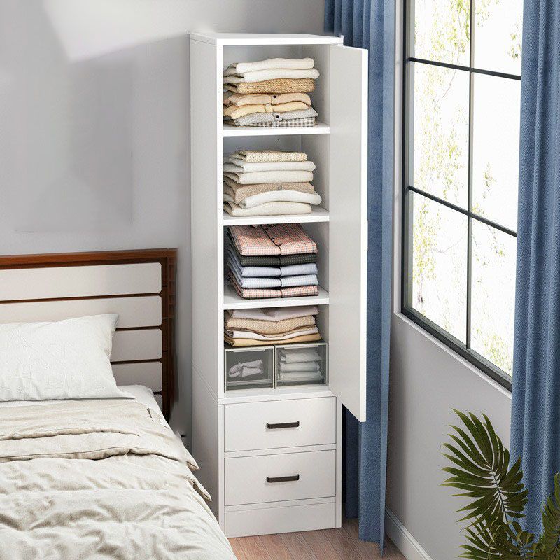 Non-Hanging Armoire Cabinet Engineered Wood Wardrobe Armoire