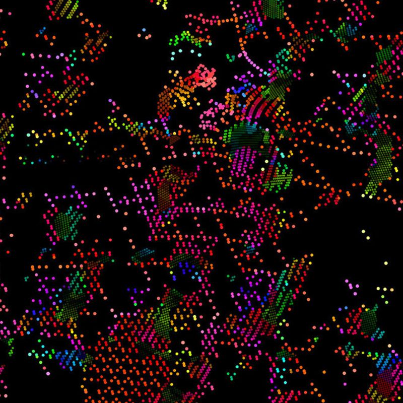 Novelty Dots Pattern Mural Wallpaper Black-Red Abstract Wall Covering for Decoration