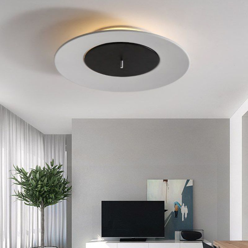 Wrought Iron LED Flush Mount in Modern Simplicity Acrylic Circular Ceiling Light for Cloakroom