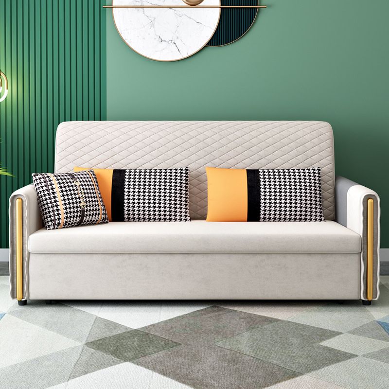 Reclining Square Arm Loveseat Modern Tight Back Bed Sofa Couch