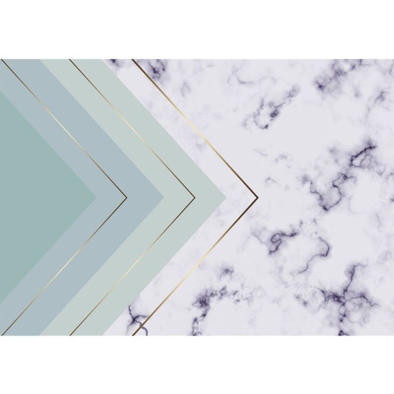 Modern Living Room Carpet Marble Pattern Washable Area Rug Polyester Carpet with Non-Slip Backing
