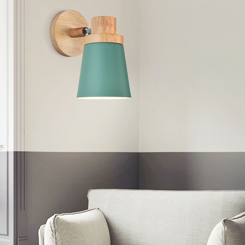 1-Light Tapered Wall Light Sconce Modern Style Metal Wall Mounted Lights